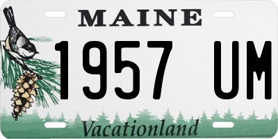 ME license plate 1957UM