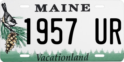 ME license plate 1957UR