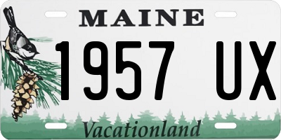ME license plate 1957UX