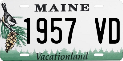 ME license plate 1957VD