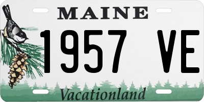 ME license plate 1957VE