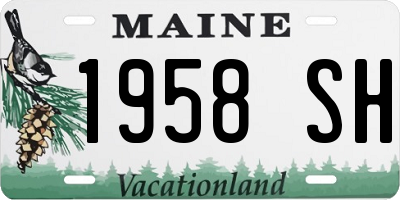 ME license plate 1958SH