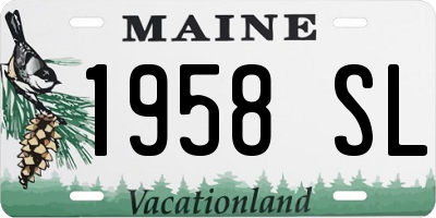 ME license plate 1958SL