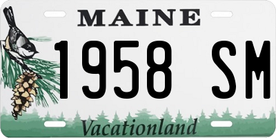 ME license plate 1958SM