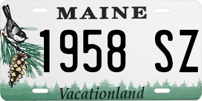 ME license plate 1958SZ
