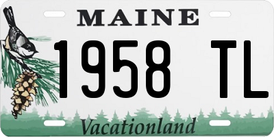 ME license plate 1958TL