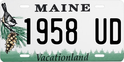 ME license plate 1958UD