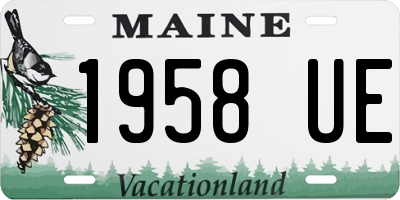 ME license plate 1958UE