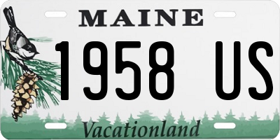 ME license plate 1958US