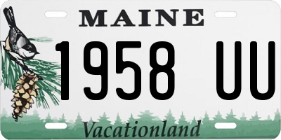 ME license plate 1958UU