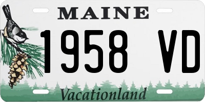 ME license plate 1958VD