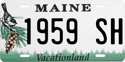 ME license plate 1959SH
