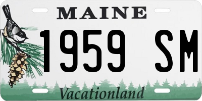 ME license plate 1959SM
