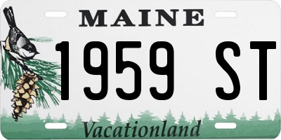 ME license plate 1959ST
