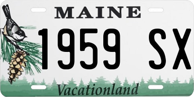 ME license plate 1959SX