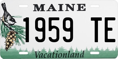 ME license plate 1959TE