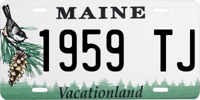 ME license plate 1959TJ