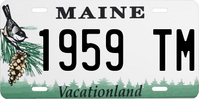 ME license plate 1959TM
