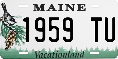 ME license plate 1959TU