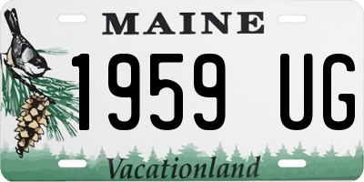 ME license plate 1959UG