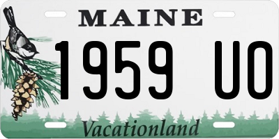 ME license plate 1959UO