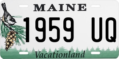 ME license plate 1959UQ