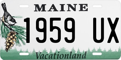 ME license plate 1959UX