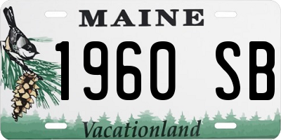 ME license plate 1960SB
