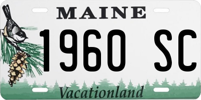 ME license plate 1960SC