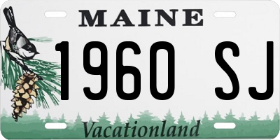 ME license plate 1960SJ