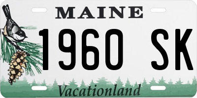 ME license plate 1960SK