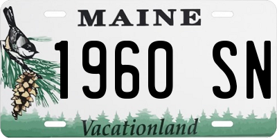 ME license plate 1960SN
