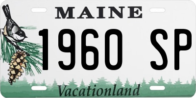 ME license plate 1960SP