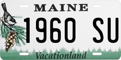 ME license plate 1960SU