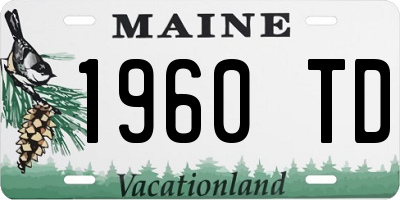 ME license plate 1960TD