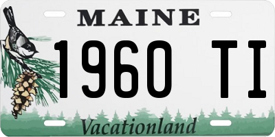 ME license plate 1960TI