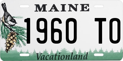 ME license plate 1960TO
