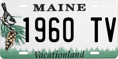 ME license plate 1960TV