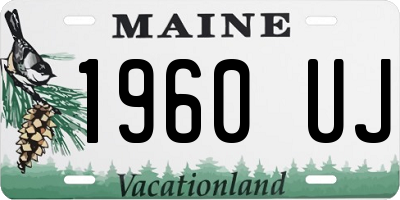 ME license plate 1960UJ