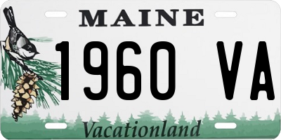 ME license plate 1960VA