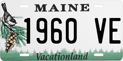 ME license plate 1960VE