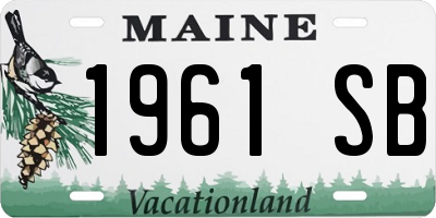 ME license plate 1961SB