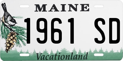 ME license plate 1961SD