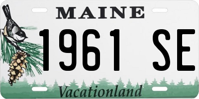 ME license plate 1961SE