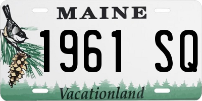 ME license plate 1961SQ
