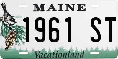 ME license plate 1961ST
