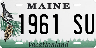 ME license plate 1961SU