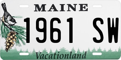 ME license plate 1961SW