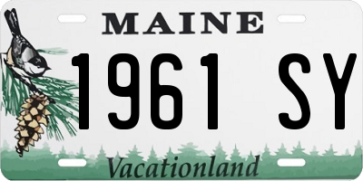 ME license plate 1961SY