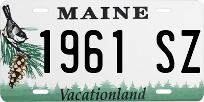 ME license plate 1961SZ